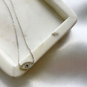 Sterling Silver Luxe Evil Eye Necklace